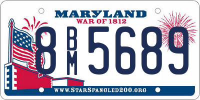 MD license plate 8BM5689