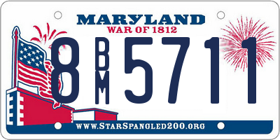 MD license plate 8BM5711