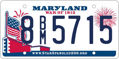 MD license plate 8BM5715