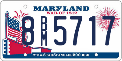 MD license plate 8BM5717