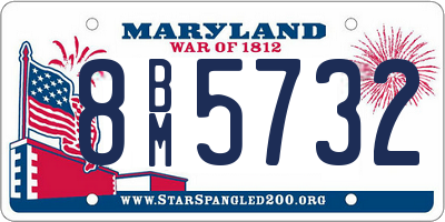 MD license plate 8BM5732