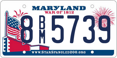 MD license plate 8BM5739