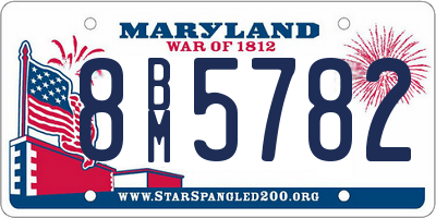 MD license plate 8BM5782