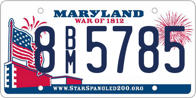 MD license plate 8BM5785