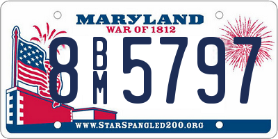 MD license plate 8BM5797