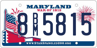MD license plate 8BM5815