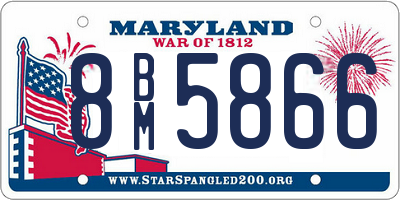 MD license plate 8BM5866