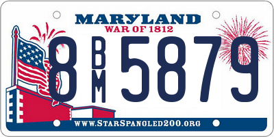 MD license plate 8BM5879