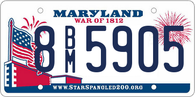 MD license plate 8BM5905