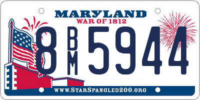 MD license plate 8BM5944