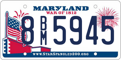 MD license plate 8BM5945