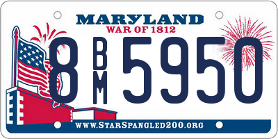 MD license plate 8BM5950