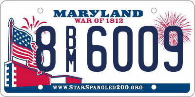 MD license plate 8BM6009