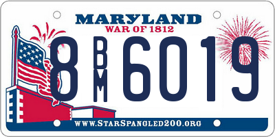 MD license plate 8BM6019