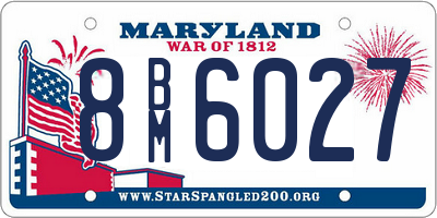 MD license plate 8BM6027