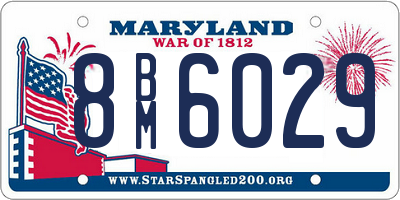 MD license plate 8BM6029