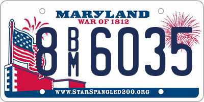 MD license plate 8BM6035