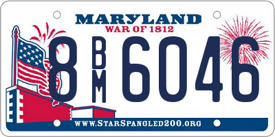 MD license plate 8BM6046