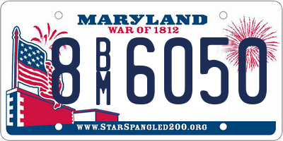 MD license plate 8BM6050