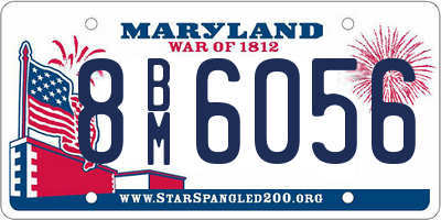 MD license plate 8BM6056