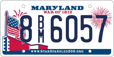 MD license plate 8BM6057