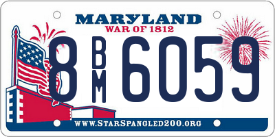 MD license plate 8BM6059