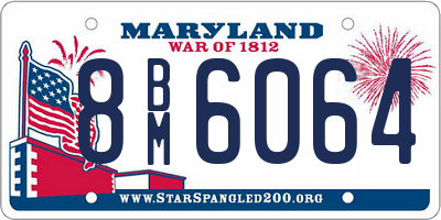 MD license plate 8BM6064