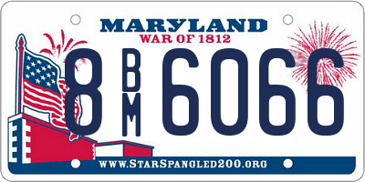 MD license plate 8BM6066