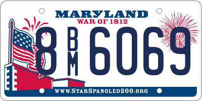 MD license plate 8BM6069