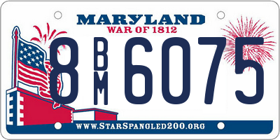 MD license plate 8BM6075