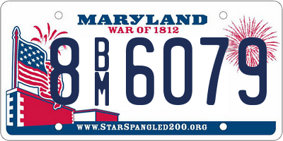 MD license plate 8BM6079