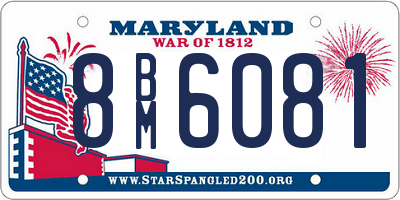 MD license plate 8BM6081