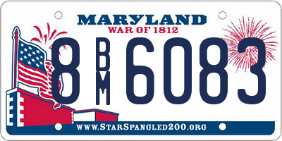 MD license plate 8BM6083