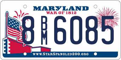 MD license plate 8BM6085