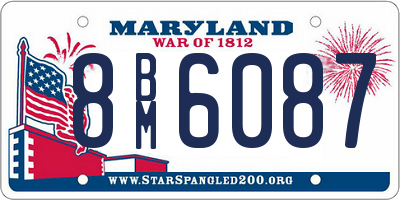 MD license plate 8BM6087