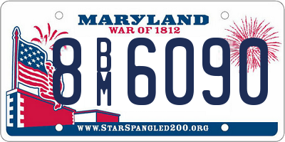 MD license plate 8BM6090