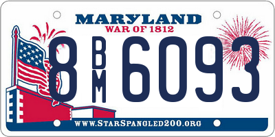 MD license plate 8BM6093