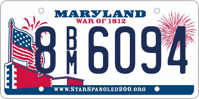 MD license plate 8BM6094