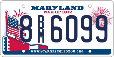 MD license plate 8BM6099