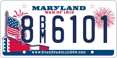 MD license plate 8BM6101