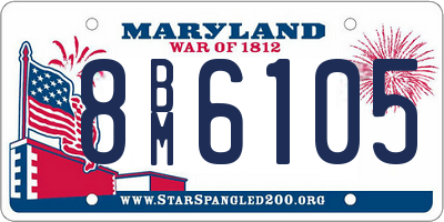 MD license plate 8BM6105