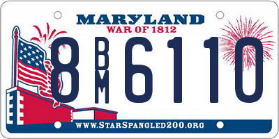 MD license plate 8BM6110