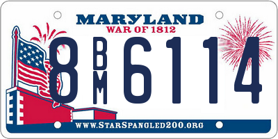 MD license plate 8BM6114