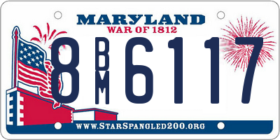 MD license plate 8BM6117