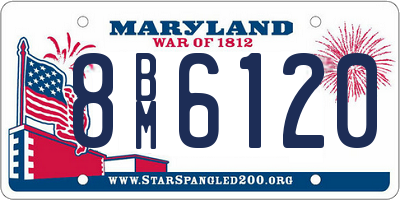 MD license plate 8BM6120