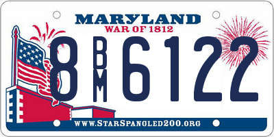 MD license plate 8BM6122