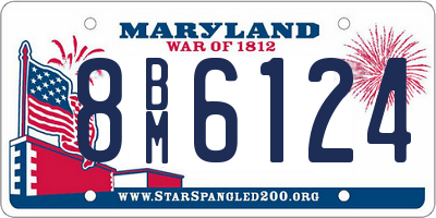 MD license plate 8BM6124