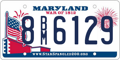 MD license plate 8BM6129