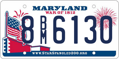 MD license plate 8BM6130