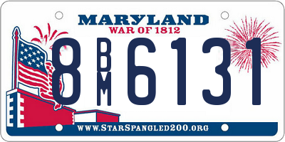 MD license plate 8BM6131